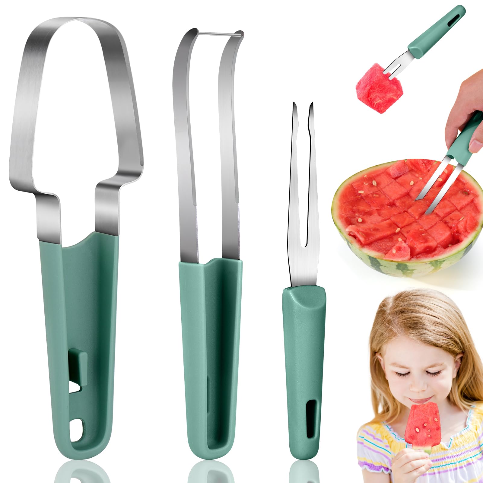 Kitchen Gadgets Cutting Tools - Ensemble 3-en-1 : Fourchette, trancheuse et