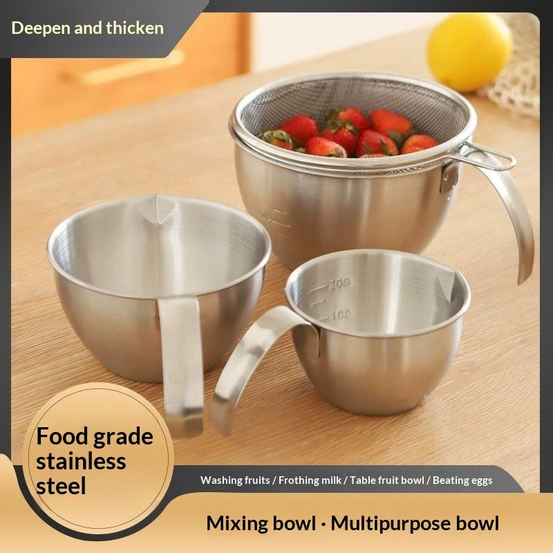 Pasta Measuring Tool - Bol mélangeur en acier inoxydable avec