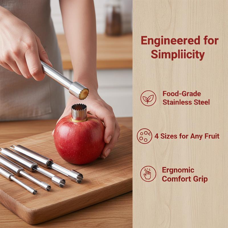 Kitchen Gadgets And Tools - Lot de 4 dénoyauteurs de fruits