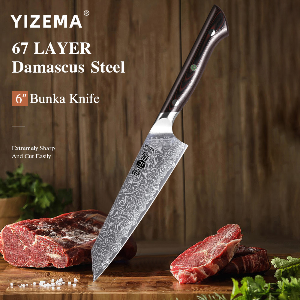 Kitchen Gadgets Japanese - Couteau Bunka YIZEMA 6 pouces, acier