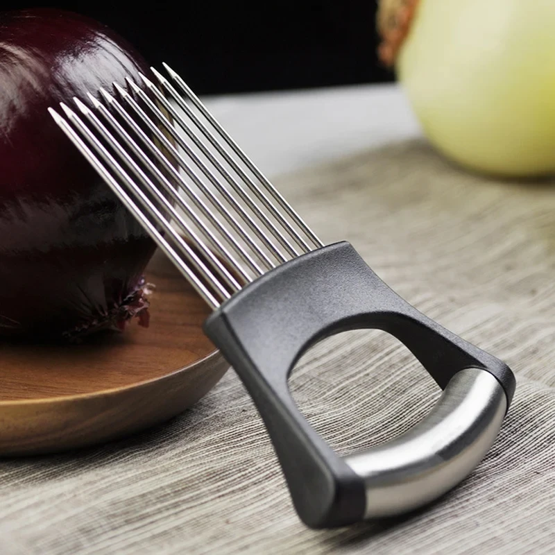 Porte-coupe-oignon en acier in - Kitchen Gadgets Cutting Tools avis et prix