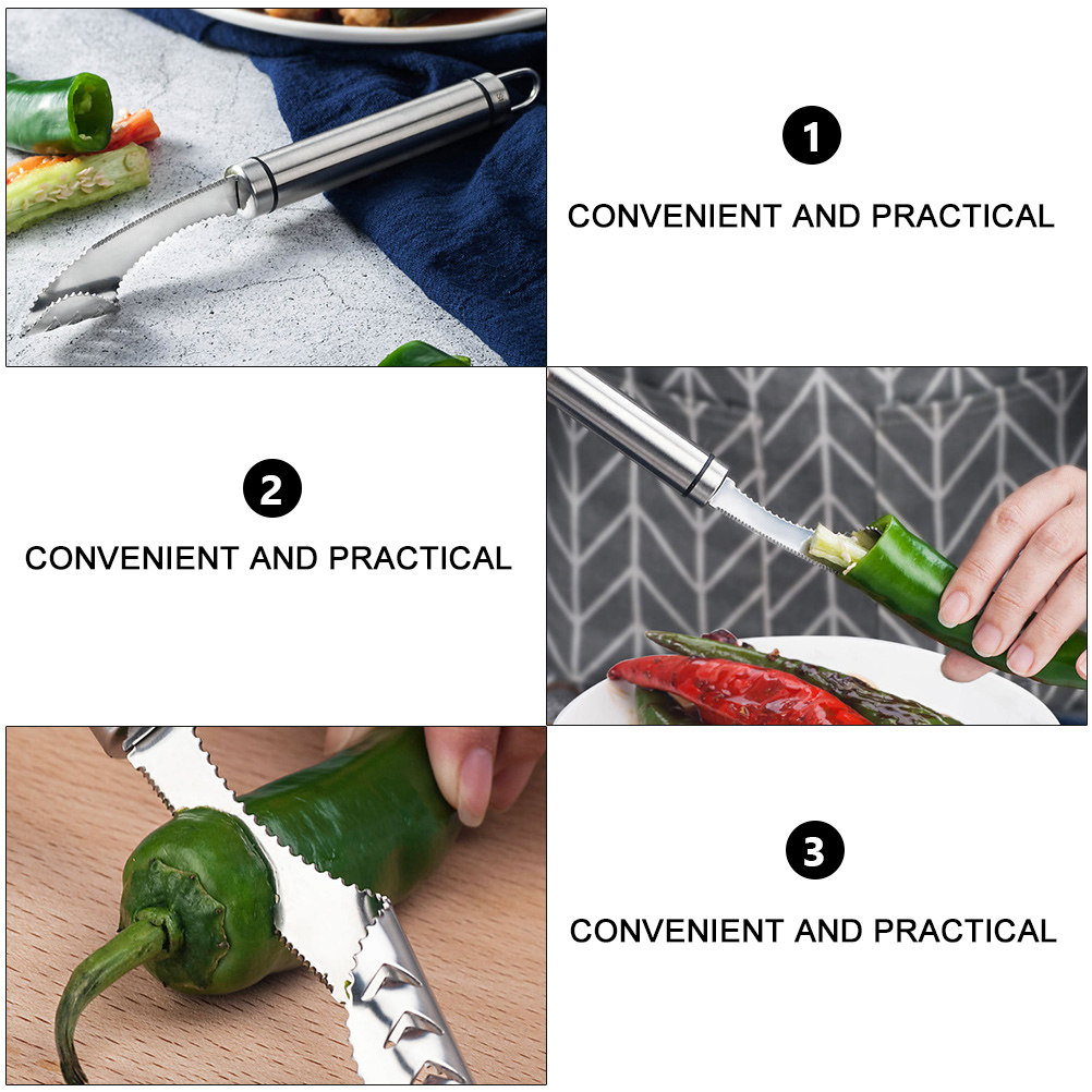 Lot de 2 dénoyauteurs de pimen - Kitchen Gadgets And Tools avis et prix